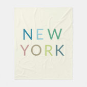 New York Colorful Text Fleece Deken (Voorkant)
