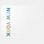 New York Colorful Text Fleece Deken (Voorkant (Horizontaal))