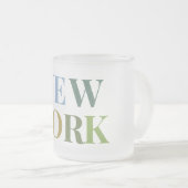 New York Colorful Text    Matglas Koffiemok (Voorkant rechts)