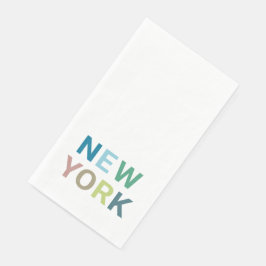 New York Colorful Text Servet