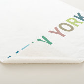 New York Colorful Text Sherpa Deken (3/4)