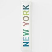 New York Colorful Text Spandoek (Verticaal)