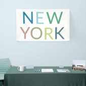New York Colorful Text Spandoek (Beurs)
