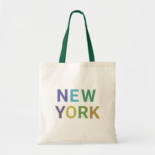 New York Colorful Text Tote Bag (Voorkant)
