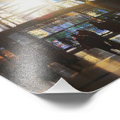 New York Columbus Circle Winkelaars Sunlight NYC Foto Afdruk (Hoek)