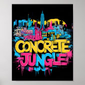 New York Concrete Oerwoud Poster (Voorkant)
