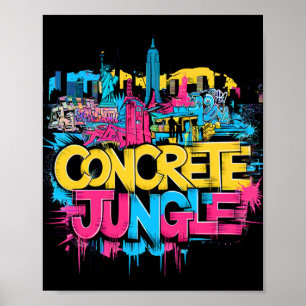 New York Concrete Oerwoud Poster