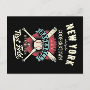 New York Cooperstown Baseball Briefkaart