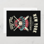 New York Cooperstown Baseball Briefkaart (Voorkant / Achterkant)
