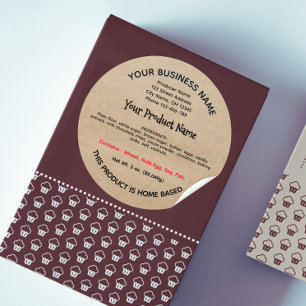 New York Cottage Food Law Label thuisbakkerij