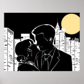 New York Couple's Kiss Poster (Voorkant)
