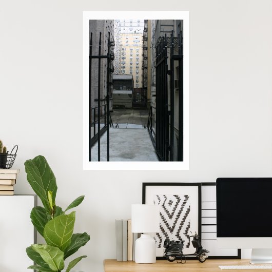 New York Courtyard Poster (Thuiskantoor)