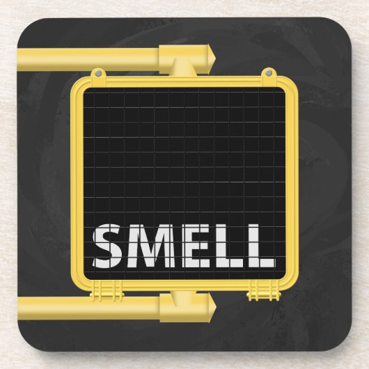 New York Crosswalk Sign Smell Bier Onderzetter (Voorkant)