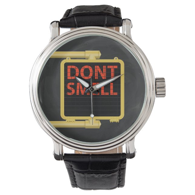 New York Crosswalk Sign Smell Horloge (Voorkant)