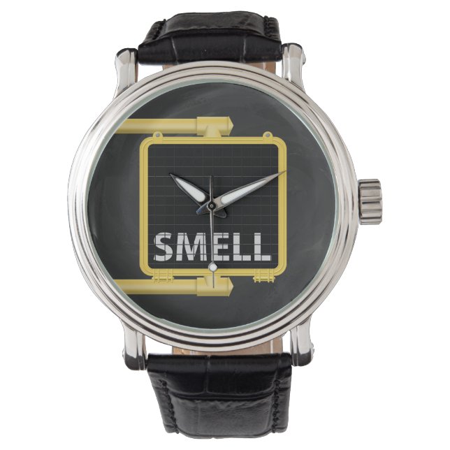 New York Crosswalk Sign Smell Horloge (Voorkant)
