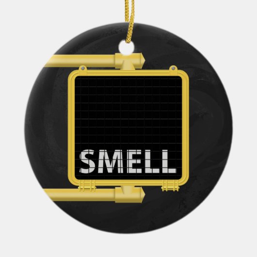 New York Crosswalk Sign Smell Keramisch Ornament (Voorkant)