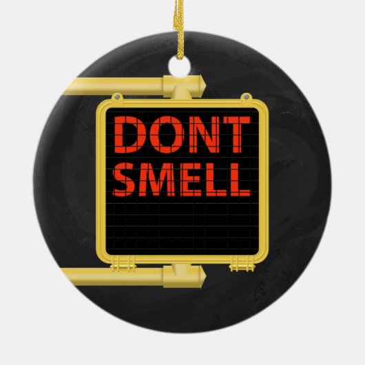 New York Crosswalk Sign Smell Keramisch Ornament (Achterkant)