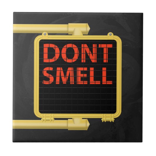 New York Crosswalk Sign Smell Tegeltje (Voorkant)