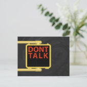 New York Crosswalk Sign Talk Briefkaart (Staand voorkant)