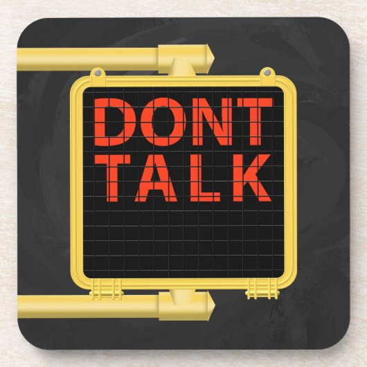 New York Crosswalk Sign Talk Drankjes Onderzetter (Voorkant)