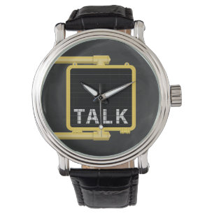 New York Crosswalk Sign Talk Horloge