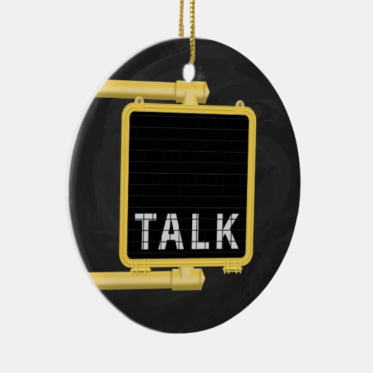 New York Crosswalk Sign Talk Keramisch Ornament (Rechts)