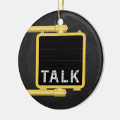 New York Crosswalk Sign Talk Keramisch Ornament (Links)