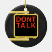 New York Crosswalk Sign Talk Keramisch Ornament (Achterkant)