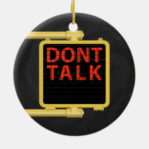 New York Crosswalk Sign Talk Keramisch Ornament