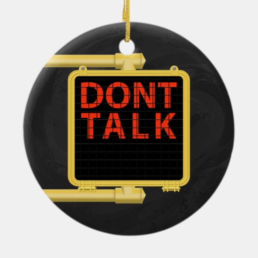 New York Crosswalk Sign Talk Keramisch Ornament (Achterkant)