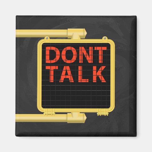 New York Crosswalk Sign Talk Magneet (Voorkant)