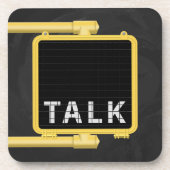 New York Crosswalk Sign Talk Onderzetter (Voorkant)
