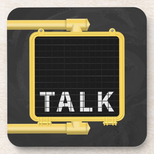 New York Crosswalk Sign Talk Onderzetter (Voorkant)