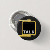 New York Crosswalk Sign Talk Ronde Button 3,2 Cm (Voorkant /achterkant)