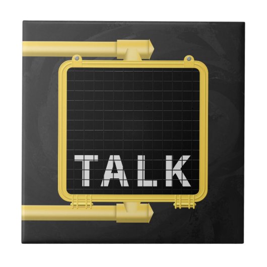 New York Crosswalk Sign Talk Tegeltje (Voorkant)