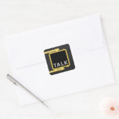 New York Crosswalk Sign Talk Vierkante Sticker (Envelop)