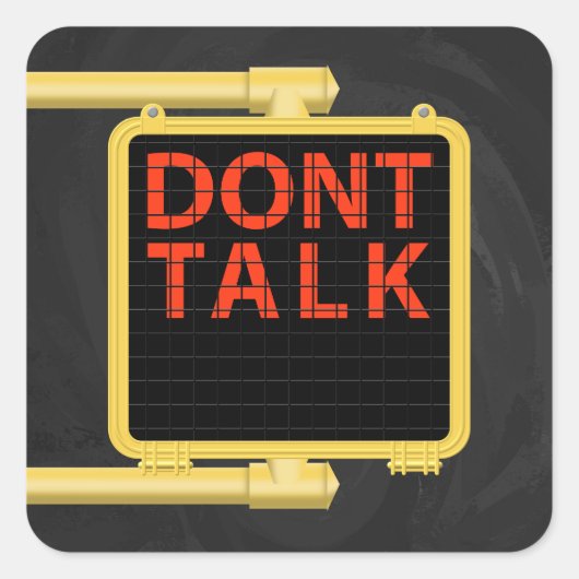New York Crosswalk Sign Talk Vierkante Sticker (Voorkant)