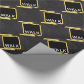New York Crosswalk Sign Walk Cadeaupapier (Hoek)