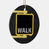 New York Crosswalk Sign Walk Keramisch Ornament (Rechts)
