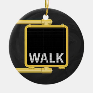 New York Crosswalk Sign Walk Keramisch Ornament