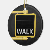 New York Crosswalk Sign Walk Keramisch Ornament (Links)