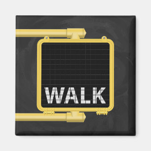 New York Crosswalk Sign Walk Magneet