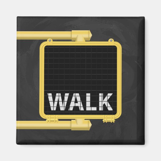 New York Crosswalk Sign Walk Magneet (Voorkant)