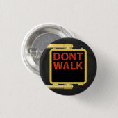 New York Crosswalk Sign Walk Ronde Button 3,2 Cm (Voorkant /achterkant)