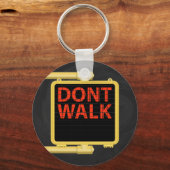 New York Crosswalk Sign Walk Sleutelhanger (Voorkant)