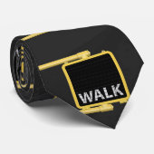 New York Crosswalk Sign Walk Stropdas (Opgerold)