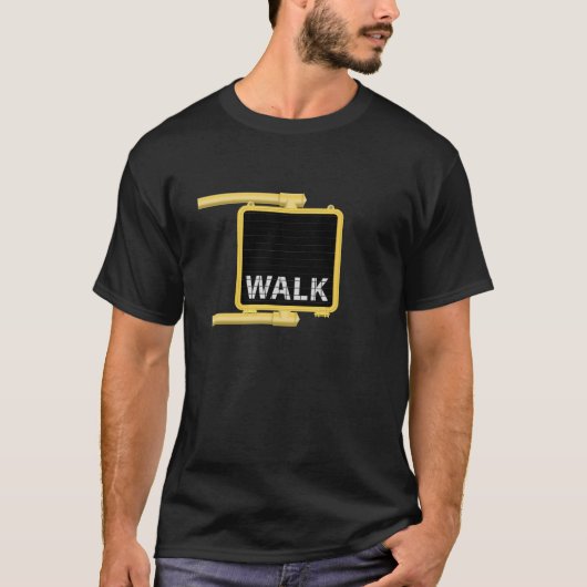 New York Crosswalk Sign Walk T-shirt (Voorkant)
