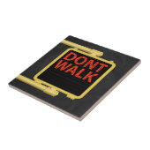 New York Crosswalk Sign Walk Tegeltje (Zijkant)