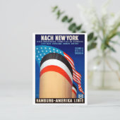  New York cruise Ocean Liner Travel Briefkaart (Staand voorkant)