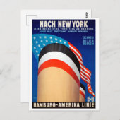  New York cruise Ocean Liner Travel Briefkaart (Voorkant / Achterkant)